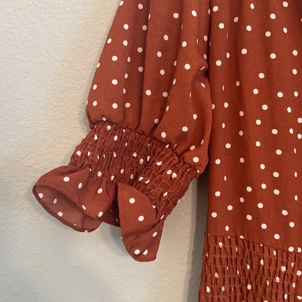 Polka dot maxi dress, NWOT - Picture 3 of 7